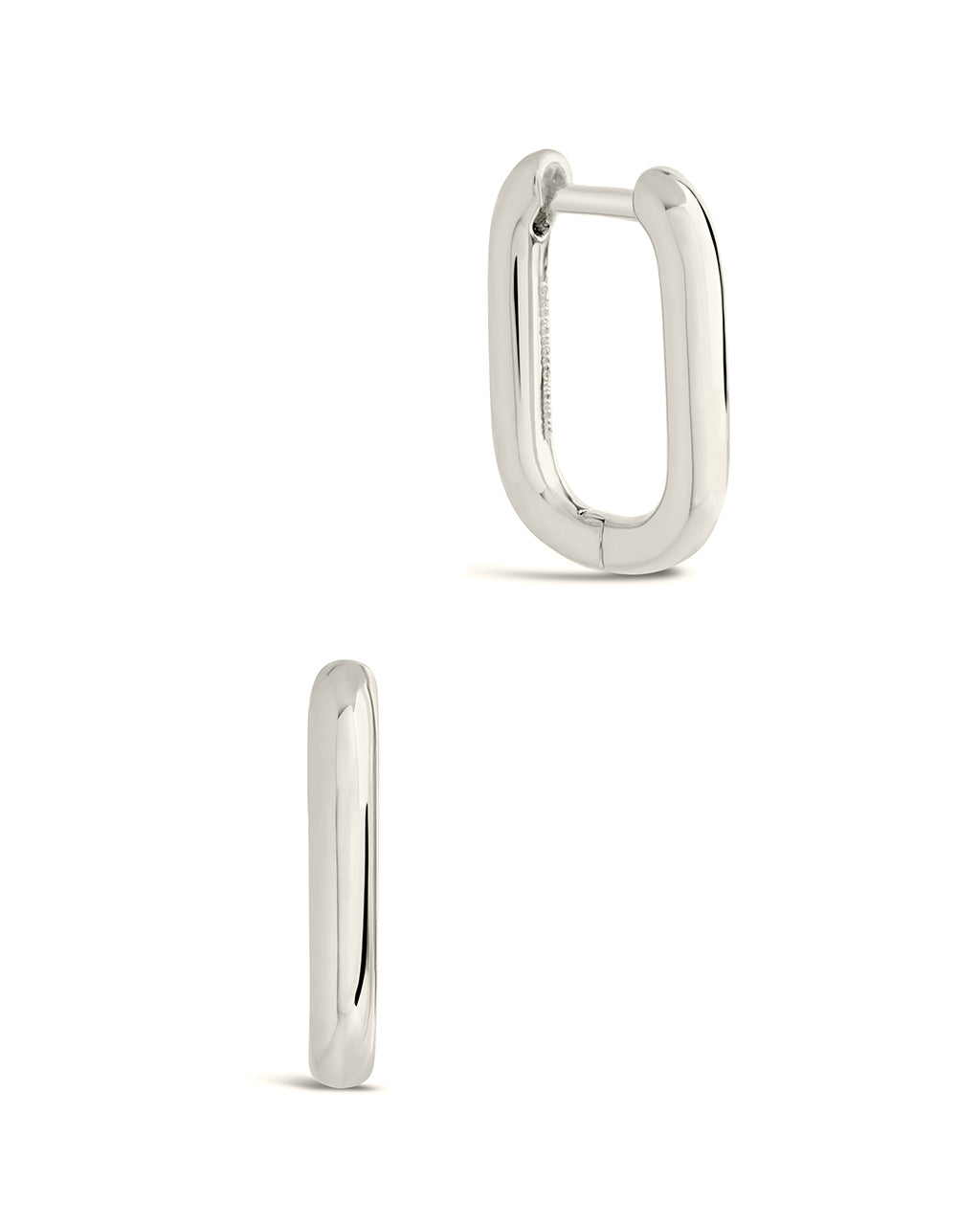 Josie Hoops Earring Sterling Forever Silver 0.7" 