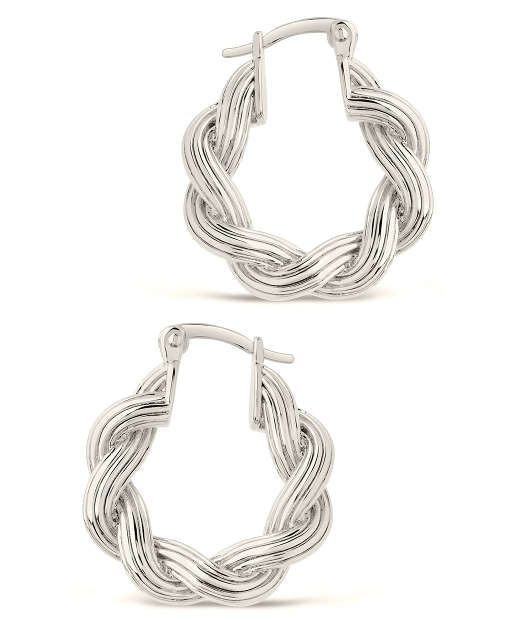 Jean Twist Hoops Earring Sterling Forever 