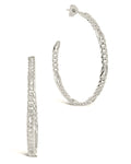 Claudette Hoops Earring Sterling Forever Silver 