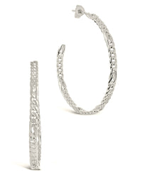 Claudette Hoops Earring Sterling Forever Silver 