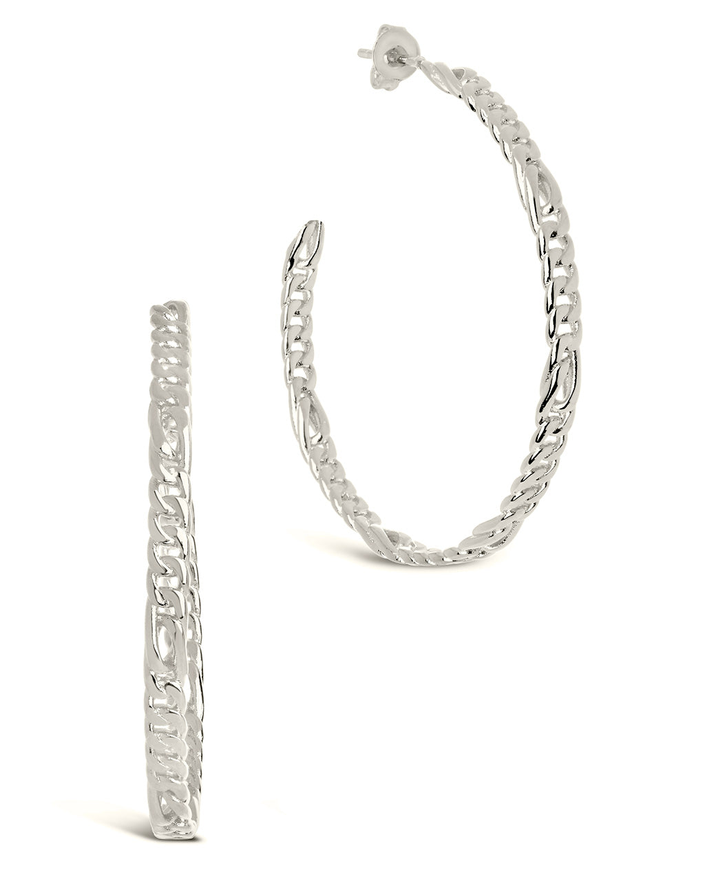 Claudette Hoops Earring Sterling Forever Silver 