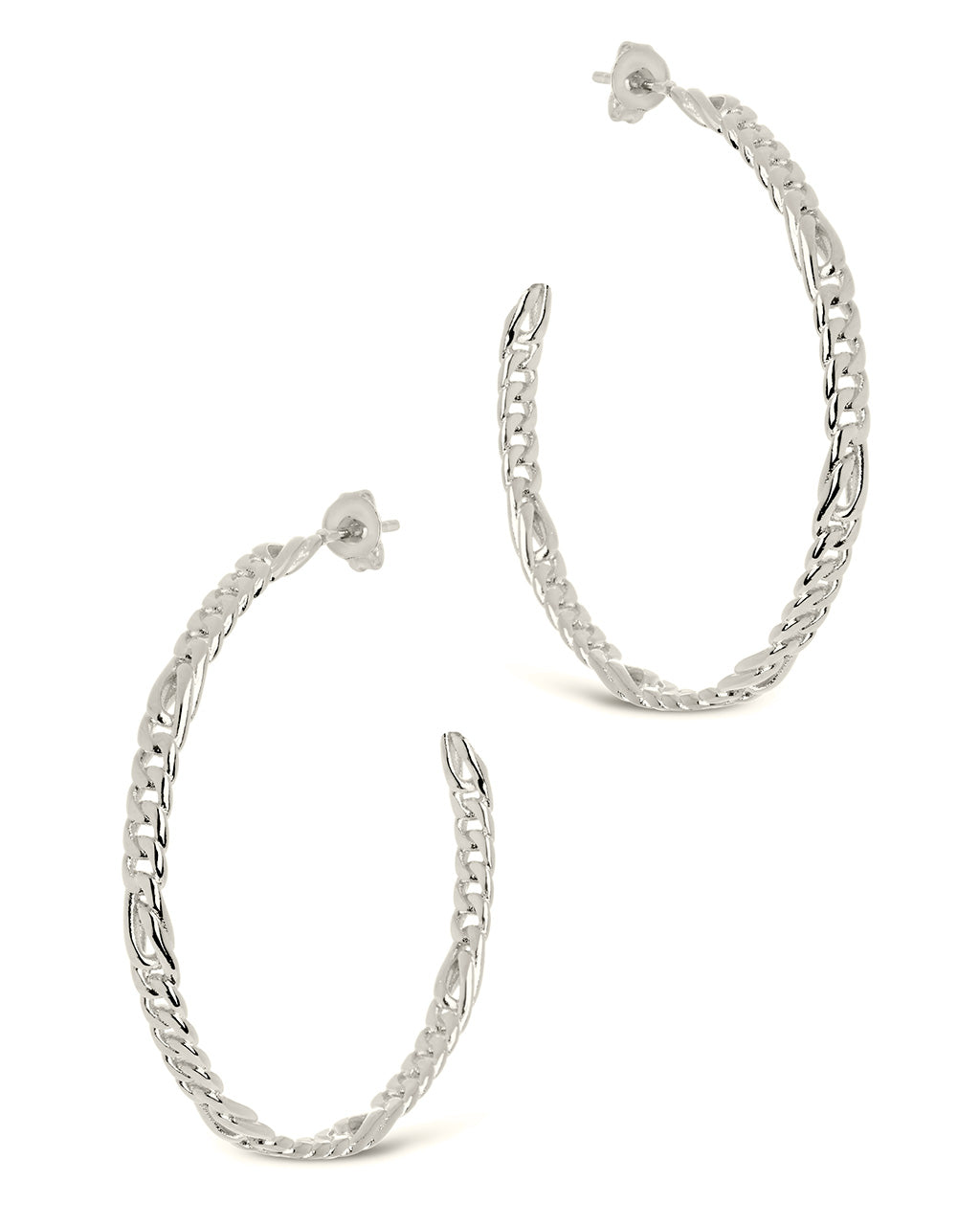 Claudette Hoops Earring Sterling Forever 