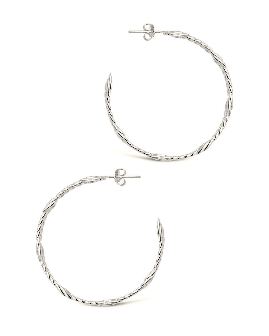 Claudette Hoops Earring Sterling Forever 