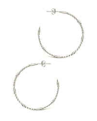 Claudette Hoops Earring Sterling Forever 