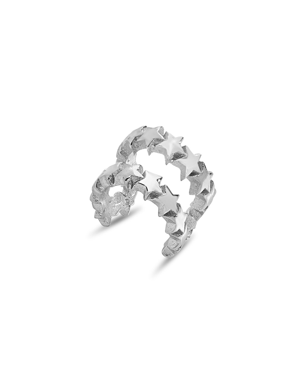 Sterling Silver Multi Star Ear Cuff Earring Sterling Forever Silver