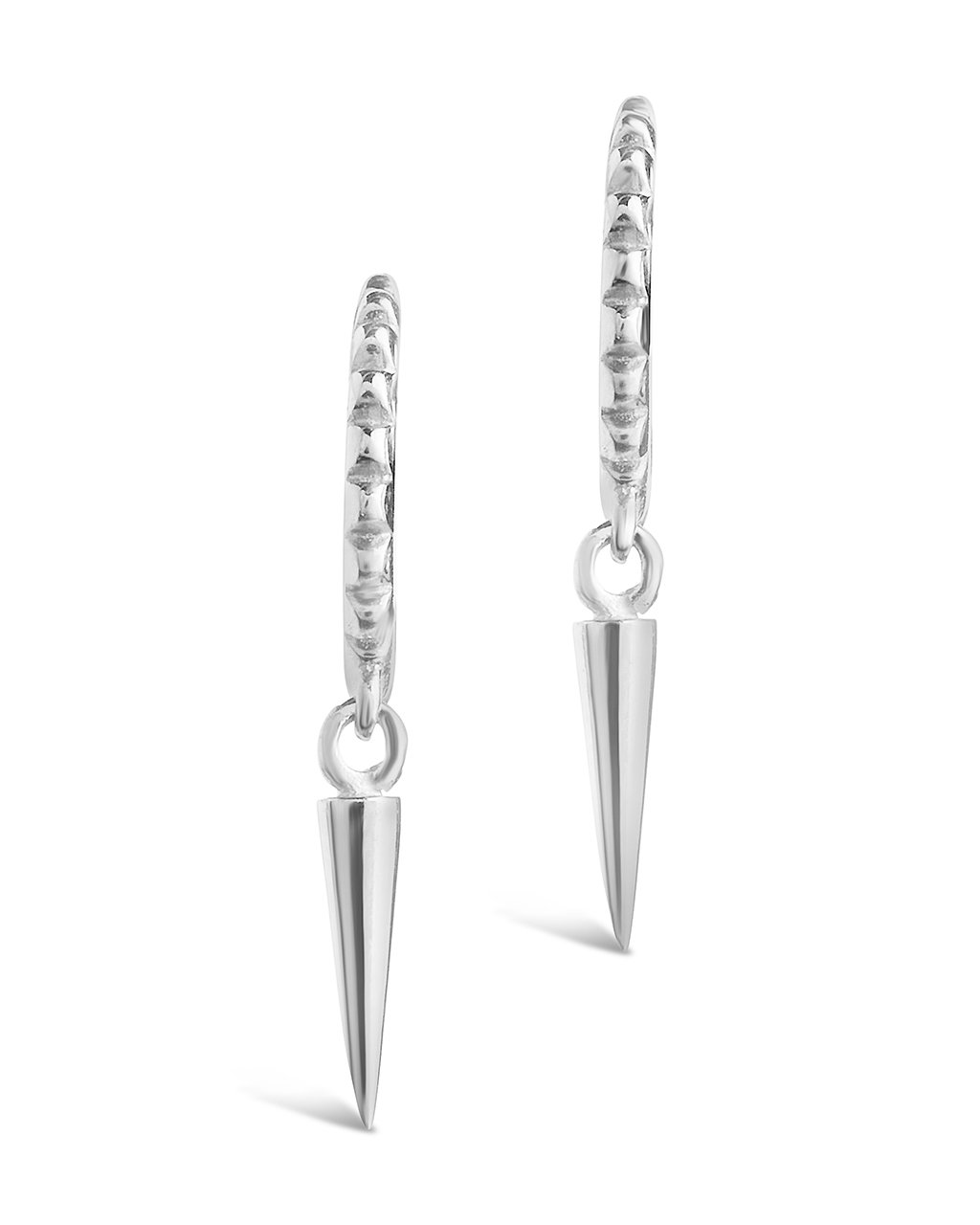 Sterling Silver Spike Stud Hoops Earring Sterling Forever 
