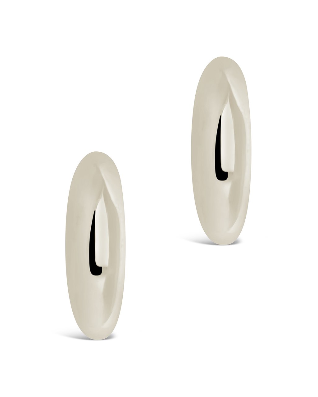Sterling Silver Chunky Tube Stud Hoops Earring Sterling Forever 