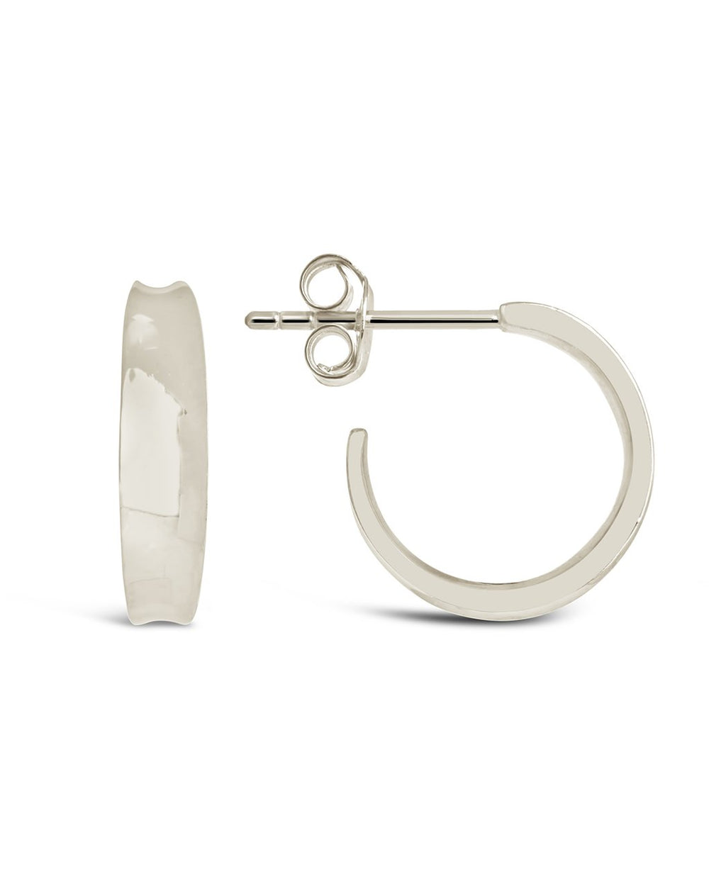 Sterling Silver Graduated Huggie Hoops Earring Sterling Forever Silver 