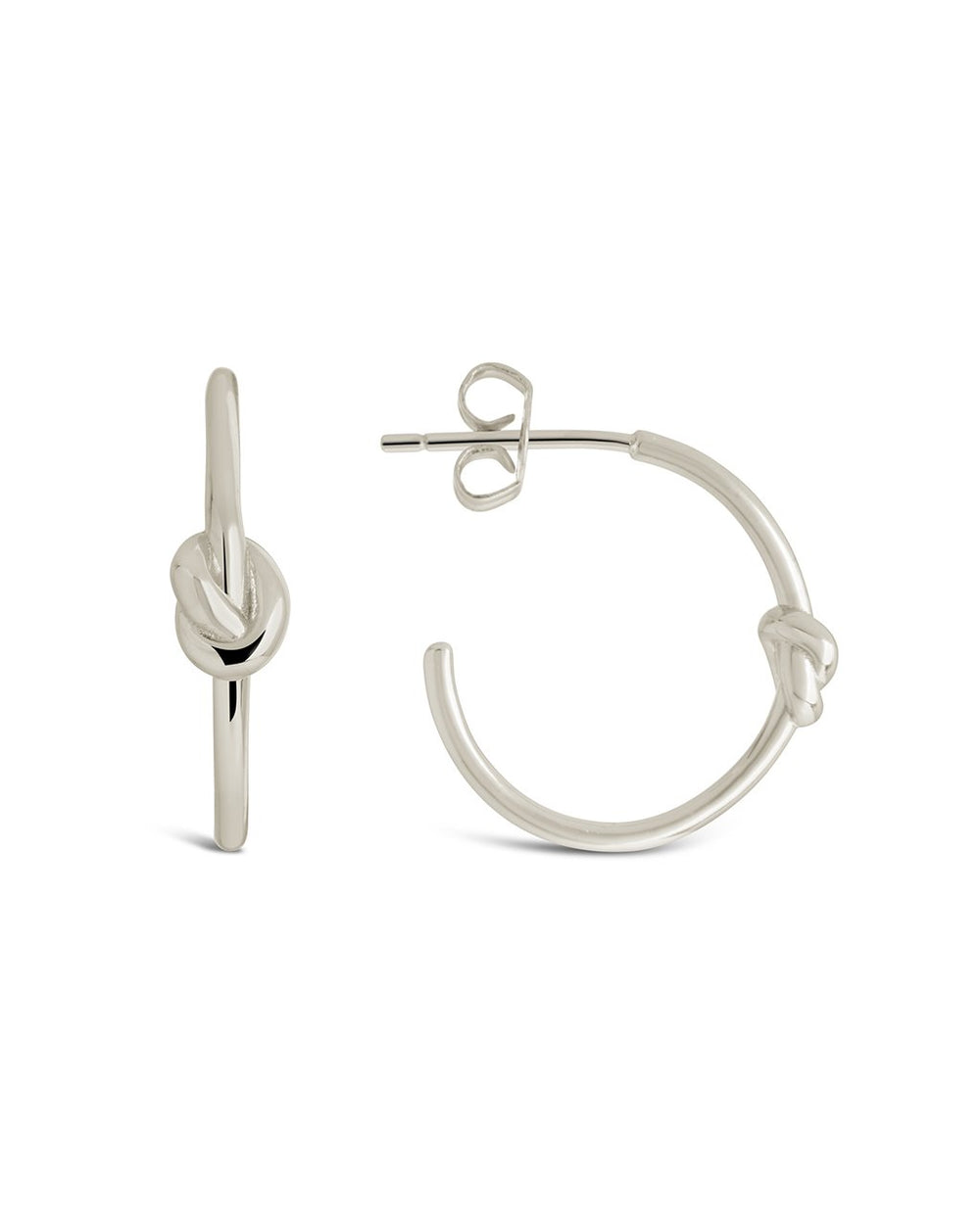 Sterling Silver Love Knot Hoops Earring Sterling Forever Silver 