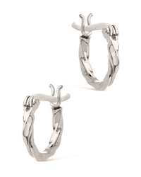 Sterling Silver Simple Twist Hoops Earring Sterling Forever 