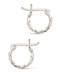 Sterling Silver Simple Twist Hoops Earring Sterling Forever 