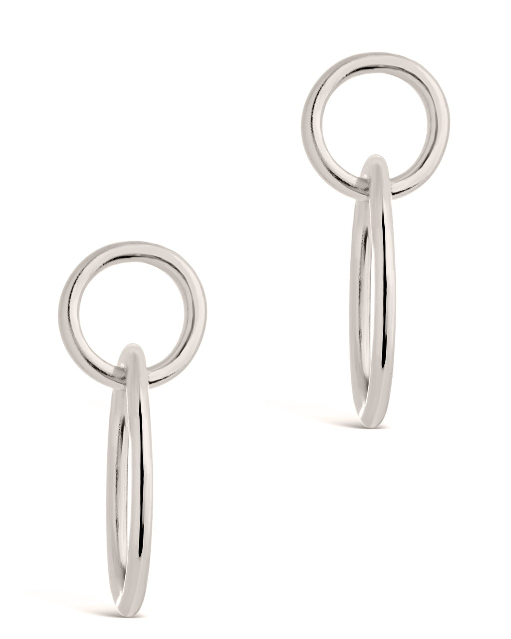 Sterling Silver Simple Interlocking Circle Dangle Earrings Earring Sterling Forever 