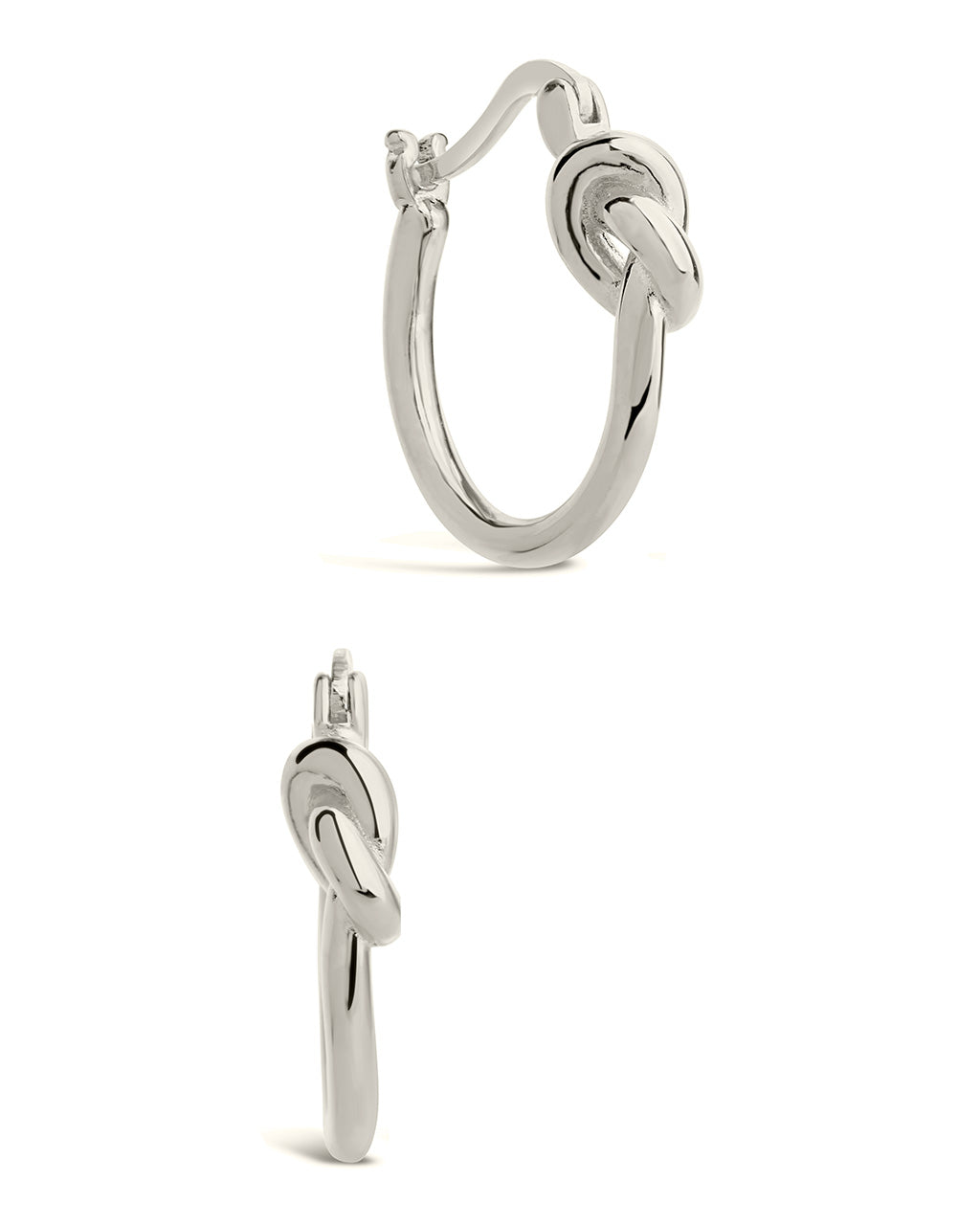 Sterling Silver Twisted Knot Hoops Earring Sterling Forever Silver 