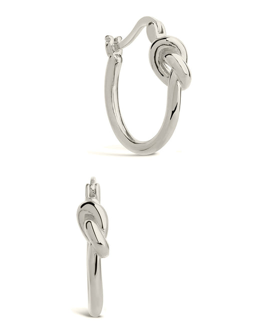 Sterling Silver Twist Hoop Earrings - A New Day™ Silver : Target