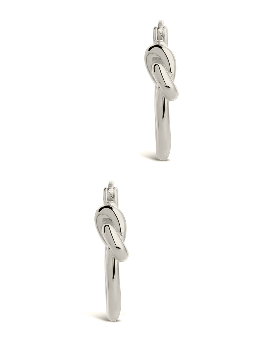 Sterling Silver Twisted Knot Hoops Earring Sterling Forever 