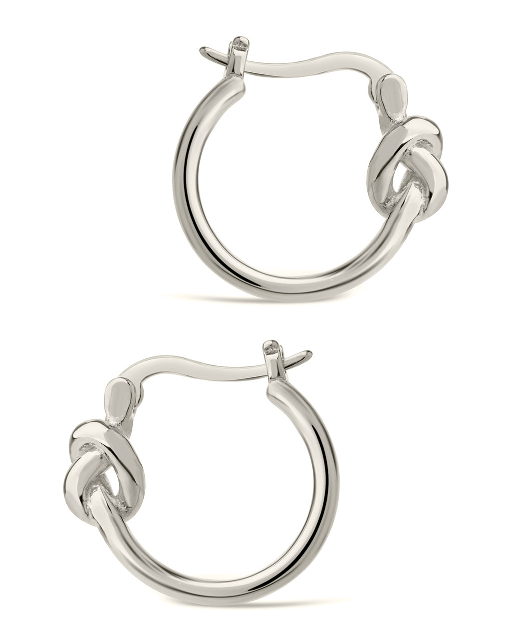 Sterling Silver Twisted Knot Hoops Earring Sterling Forever 