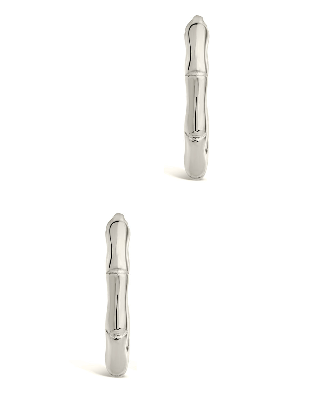 Sterling Silver Infinity Bamboo Hoops Earring Sterling Forever 