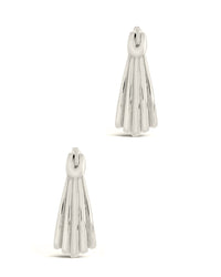 Sterling Silver Ripple Statement Hoops Earring Sterling Forever 