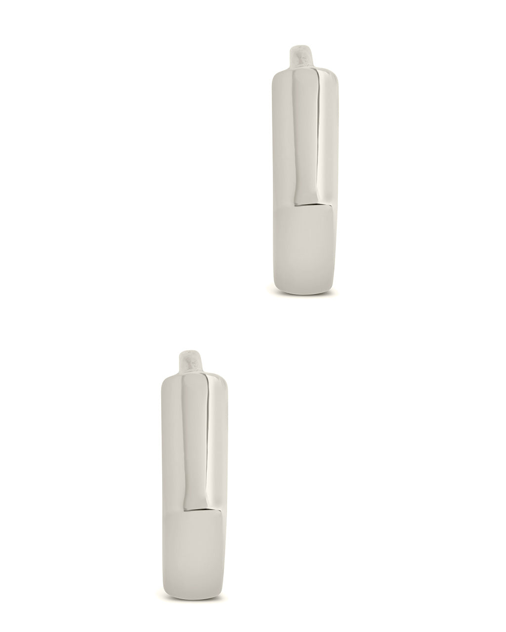 Sterling Silver Polished Geo Micro Hoops Earring Sterling Forever 