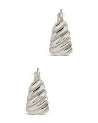 Sterling Silver Croissant Dome Hoops Earring Sterling Forever 