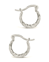 Sterling Silver Croissant Dome Hoops Earring Sterling Forever 