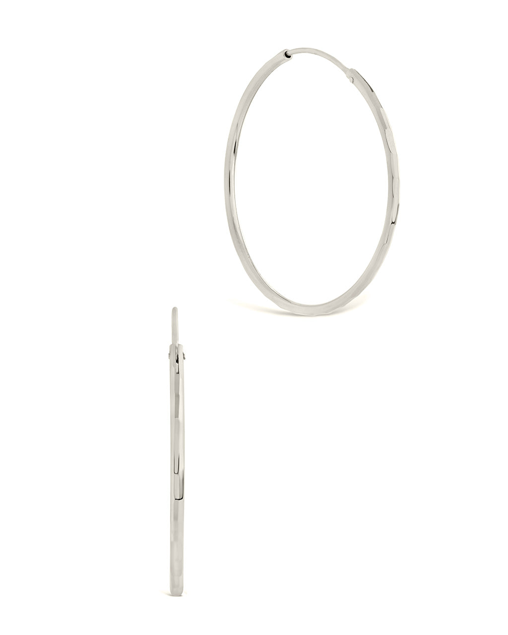 Gloria Hoops Earring Sterling Forever Silver 