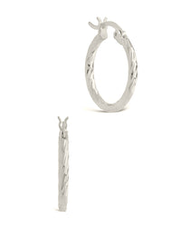 Anita Hoops Earring Sterling Forever Silver 0.75" 