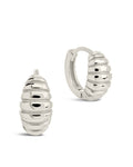 Sterling Silver Graham Ribbed Micro Hoop Earrings - Sterling Forever