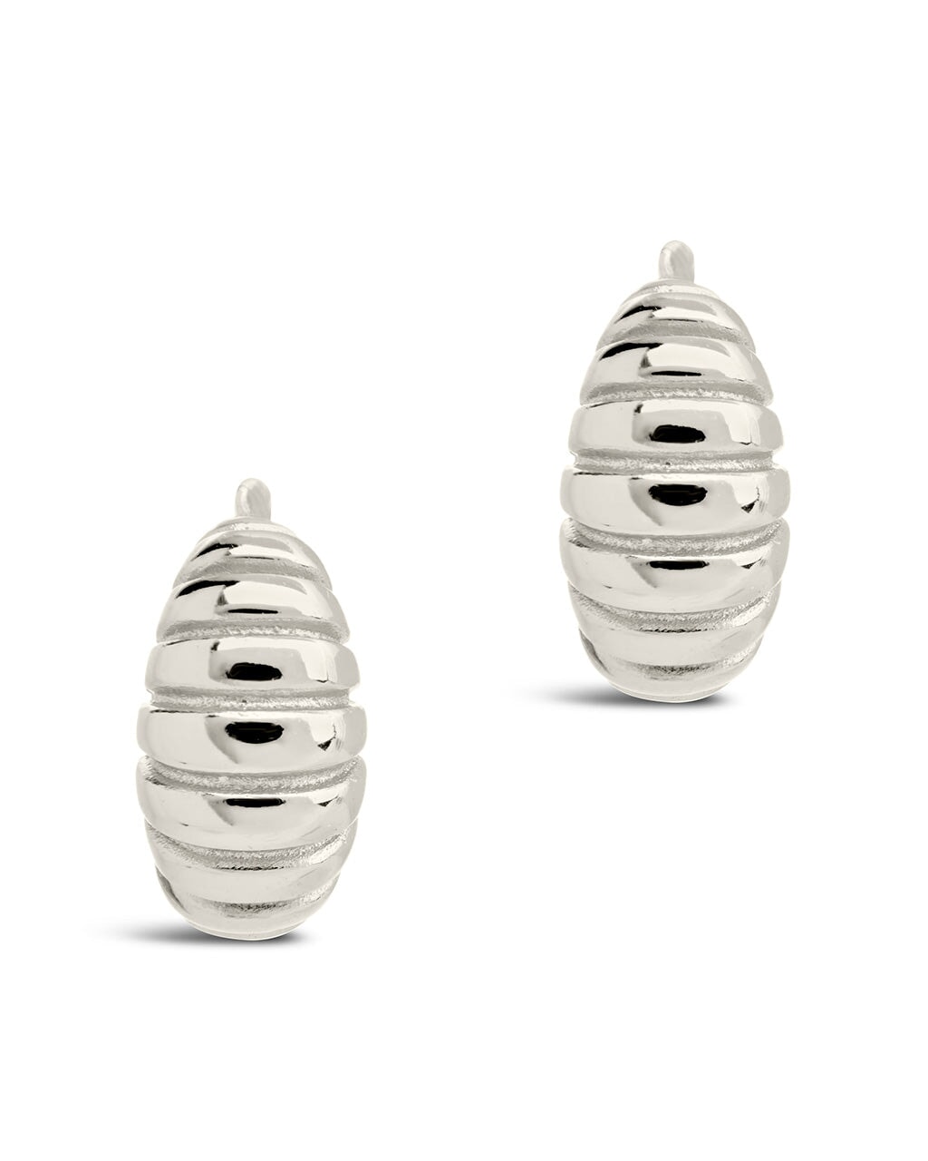 Sterling Silver Graham Ribbed Micro Hoop Earrings - Sterling Forever