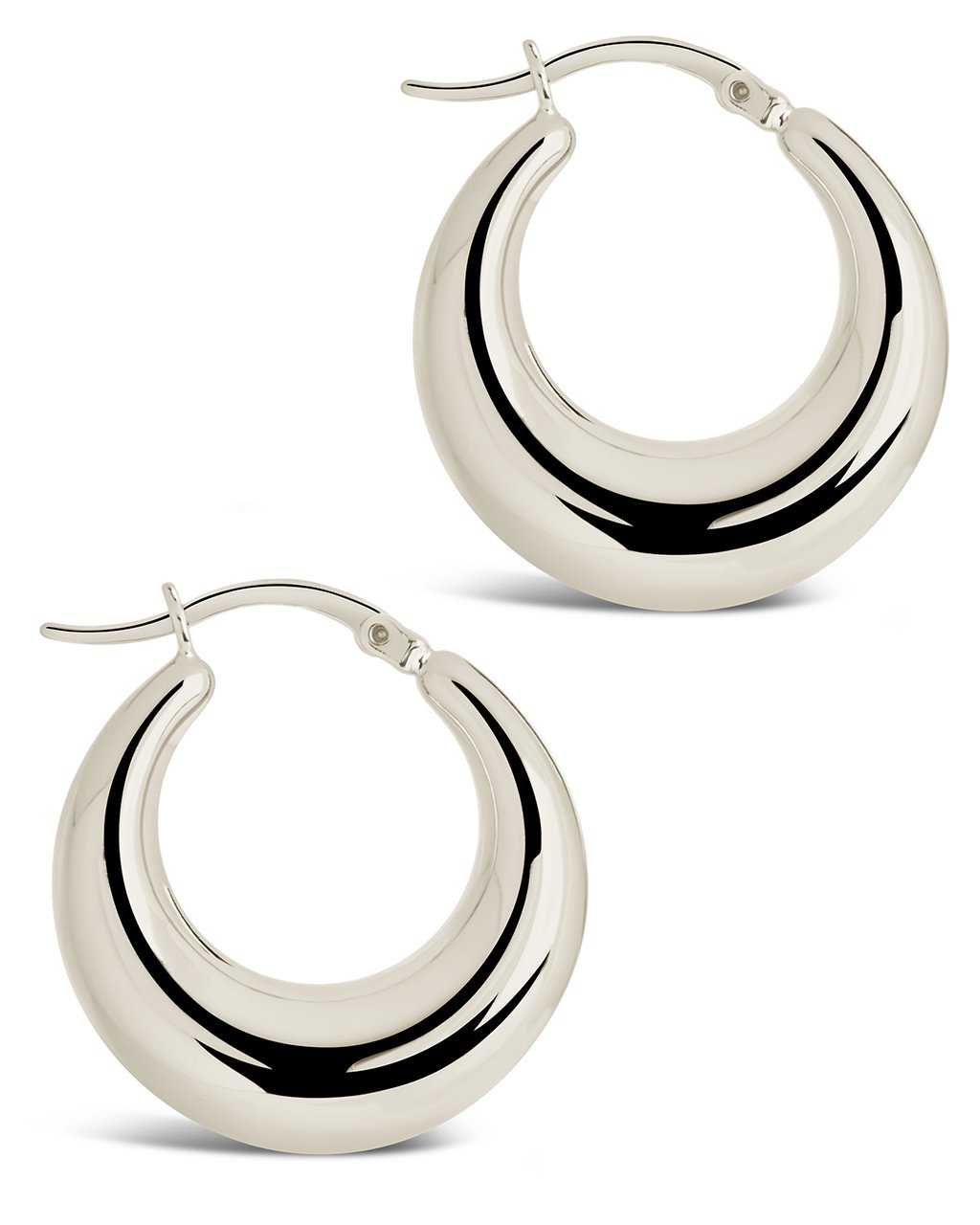 Graduated Tube Hoops Earring Sterling Forever 
