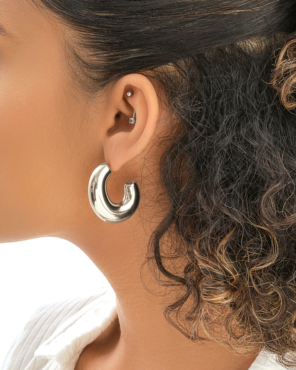 Avril Hoops Earring Sterling Forever 