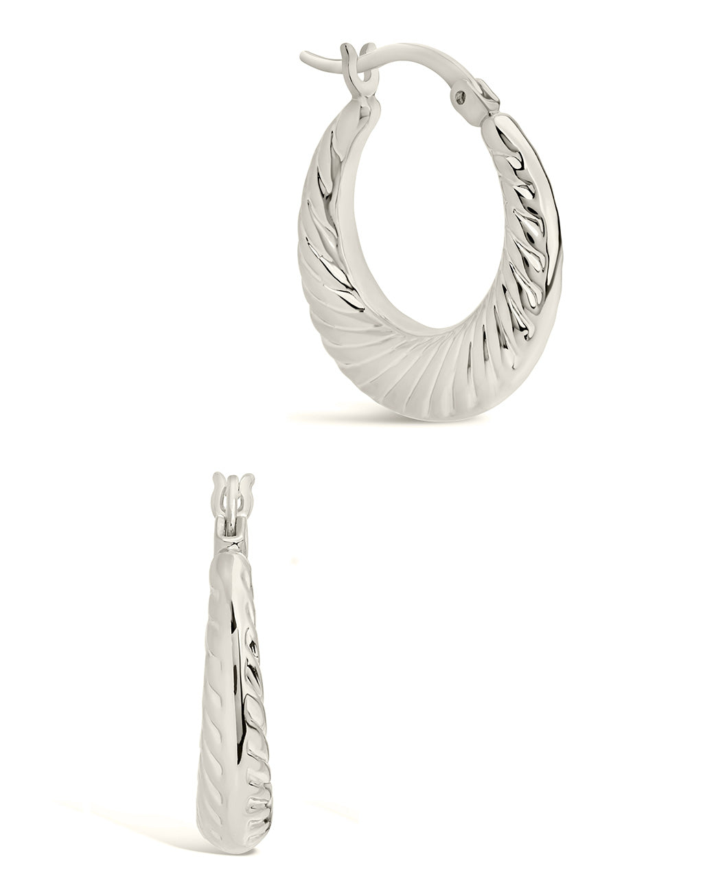 Delia Hoops Earring Sterling Forever 