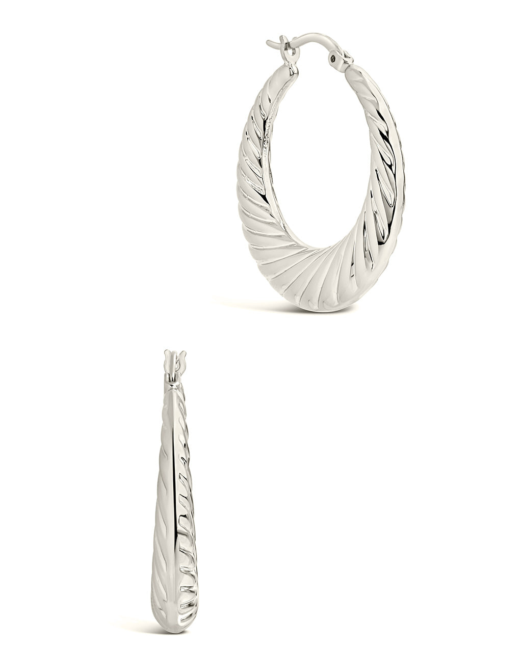 Delia Hoops Earring Sterling Forever 
