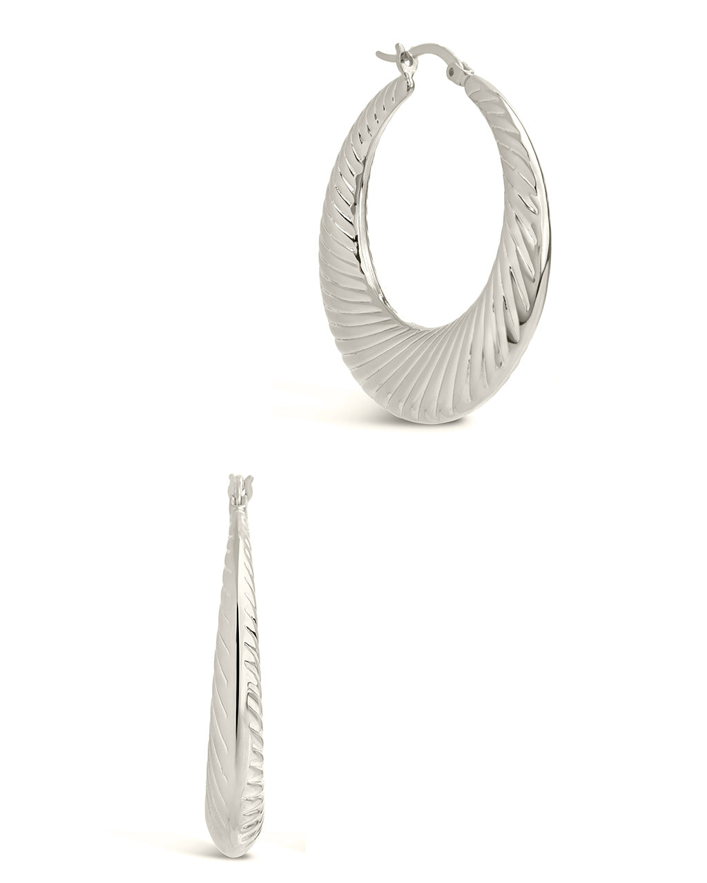 Delia Hoops Earring Sterling Forever 
