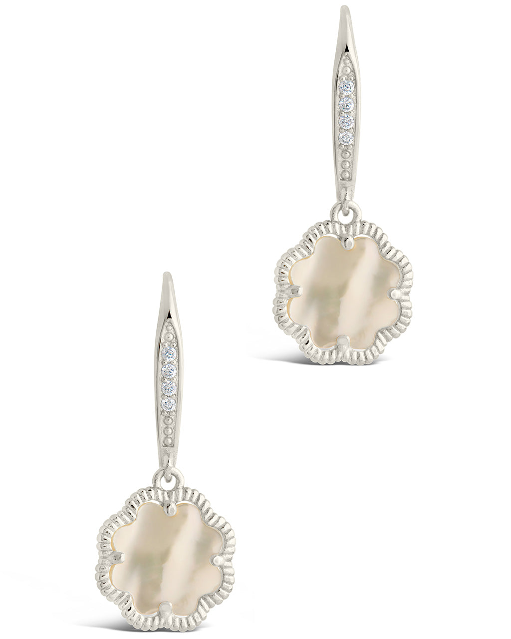 Rose Clover Short Drop Earrings Earring Sterling Forever 