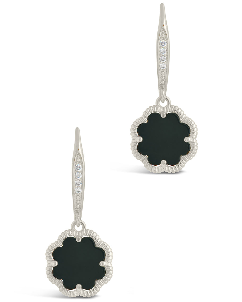 Rose Clover Short Drop Earrings Earring Sterling Forever 