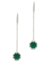 Rose Clover Long Drop Earrings Earring Sterling Forever 