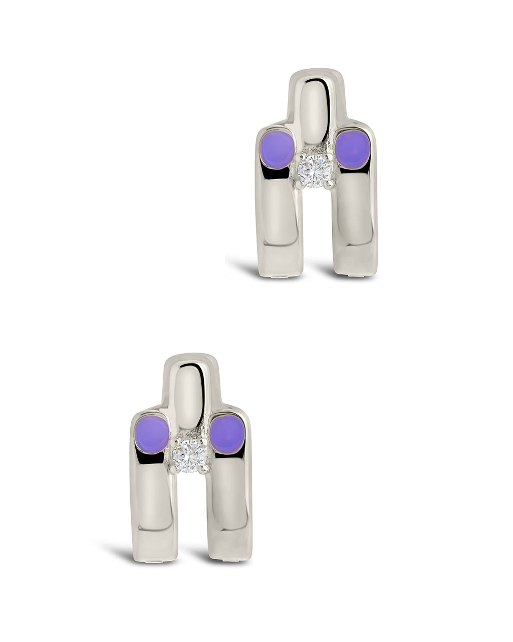 Zella Huggie Hoops Earring Sterling Forever 