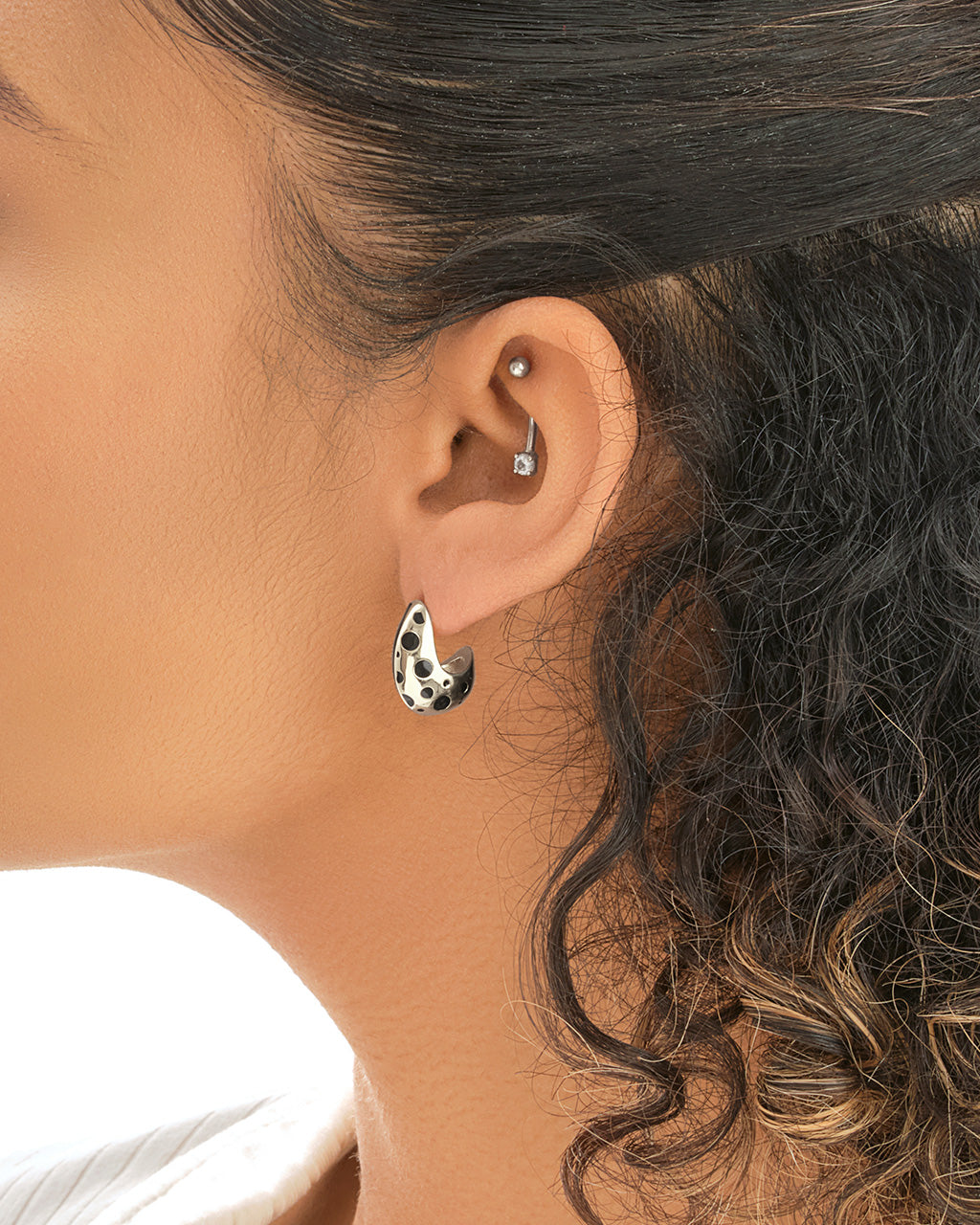 Lisha Hoops Earring Sterling Forever 
