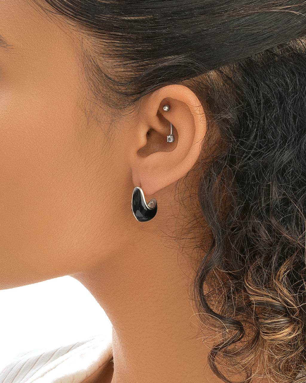 Lisha Hoops Earring Sterling Forever 