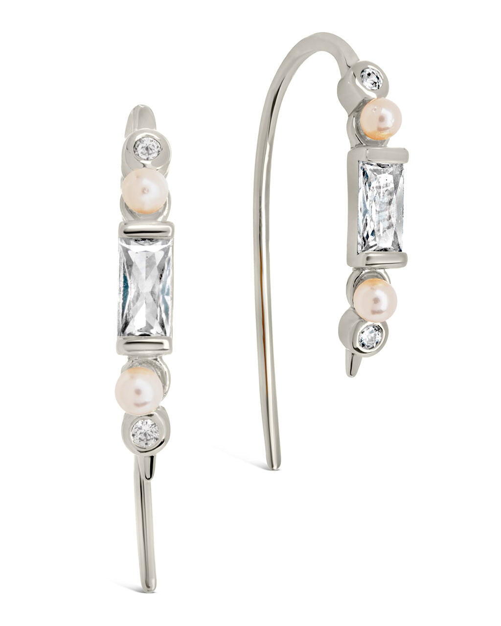 Nadia Threaders Earring Sterling Forever Silver 