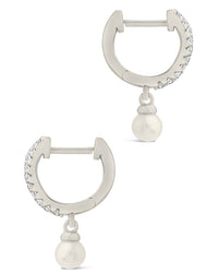 Sterling Silver Maggie Pearl Hoops Earring Sterling Forever 