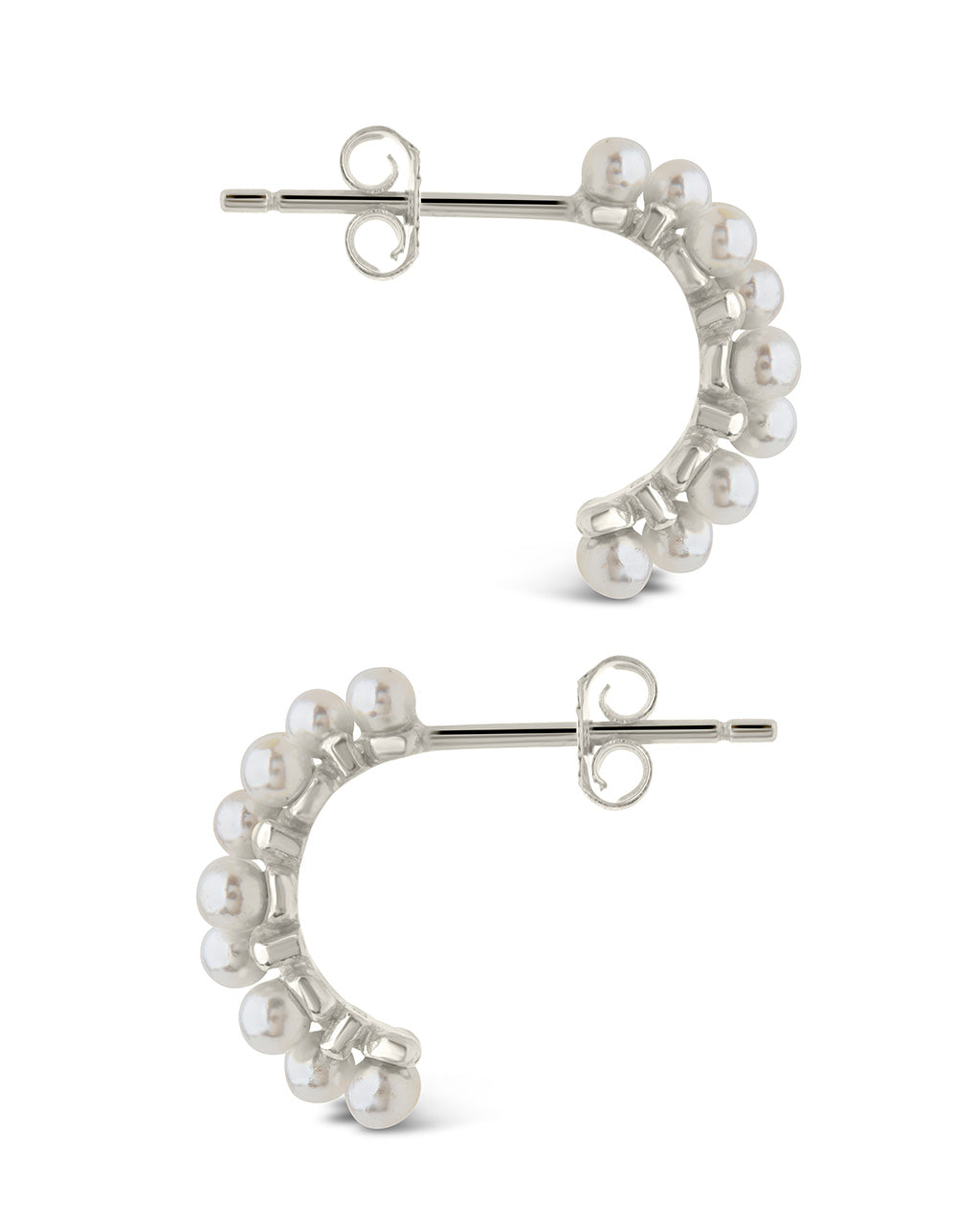 Sterling Silver Mae Pearl Hoops Earring Sterling Forever 
