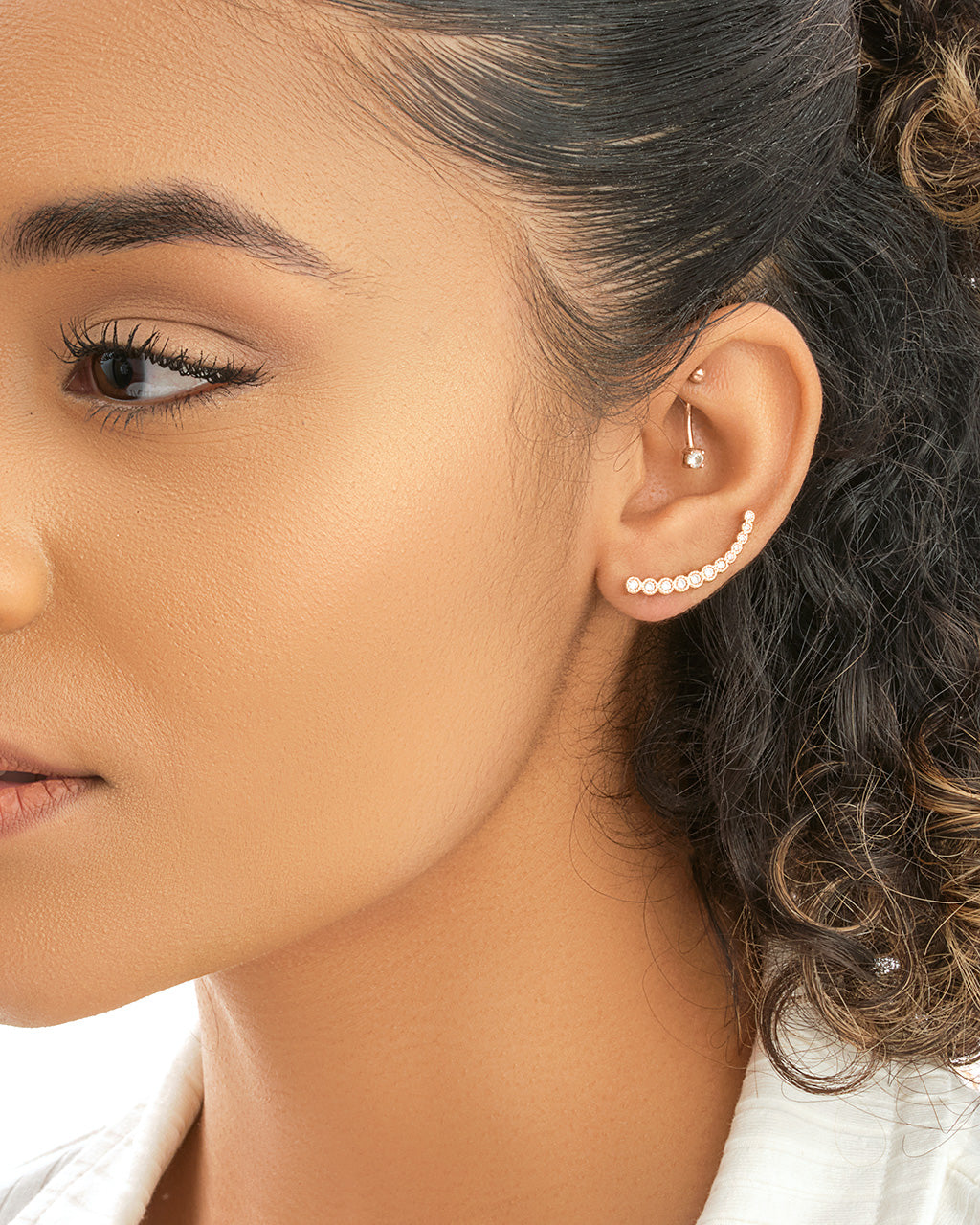 Brilliant Sphere Ear Crawlers Earring Sterling Forever 
