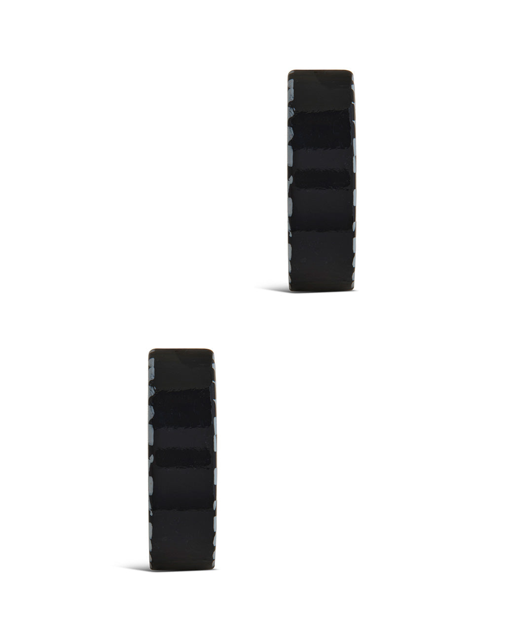 Retro Chequer Hoops Earring Sterling Forever 