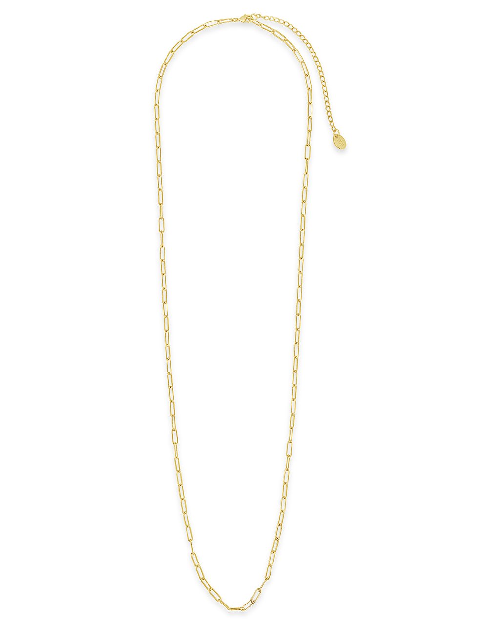 Polished Elongated Cable Chain - Sterling Forever