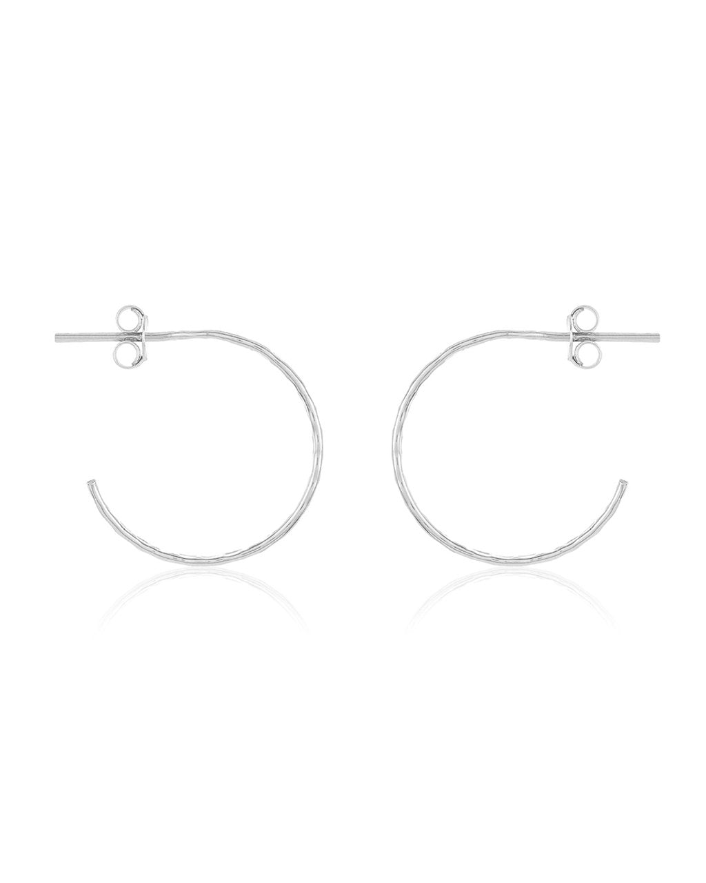 Sterling Silver Mini Hammered Hoops - Sterling Forever