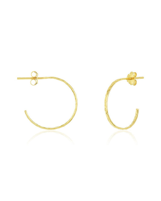 Sterling Silver Mini Hammered Hoops - Sterling Forever