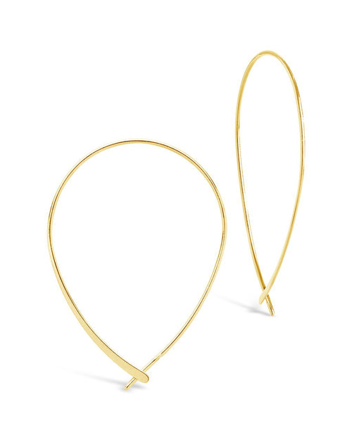 Sterling Silver Delicate Threader Hoop Earrings - Sterling Forever