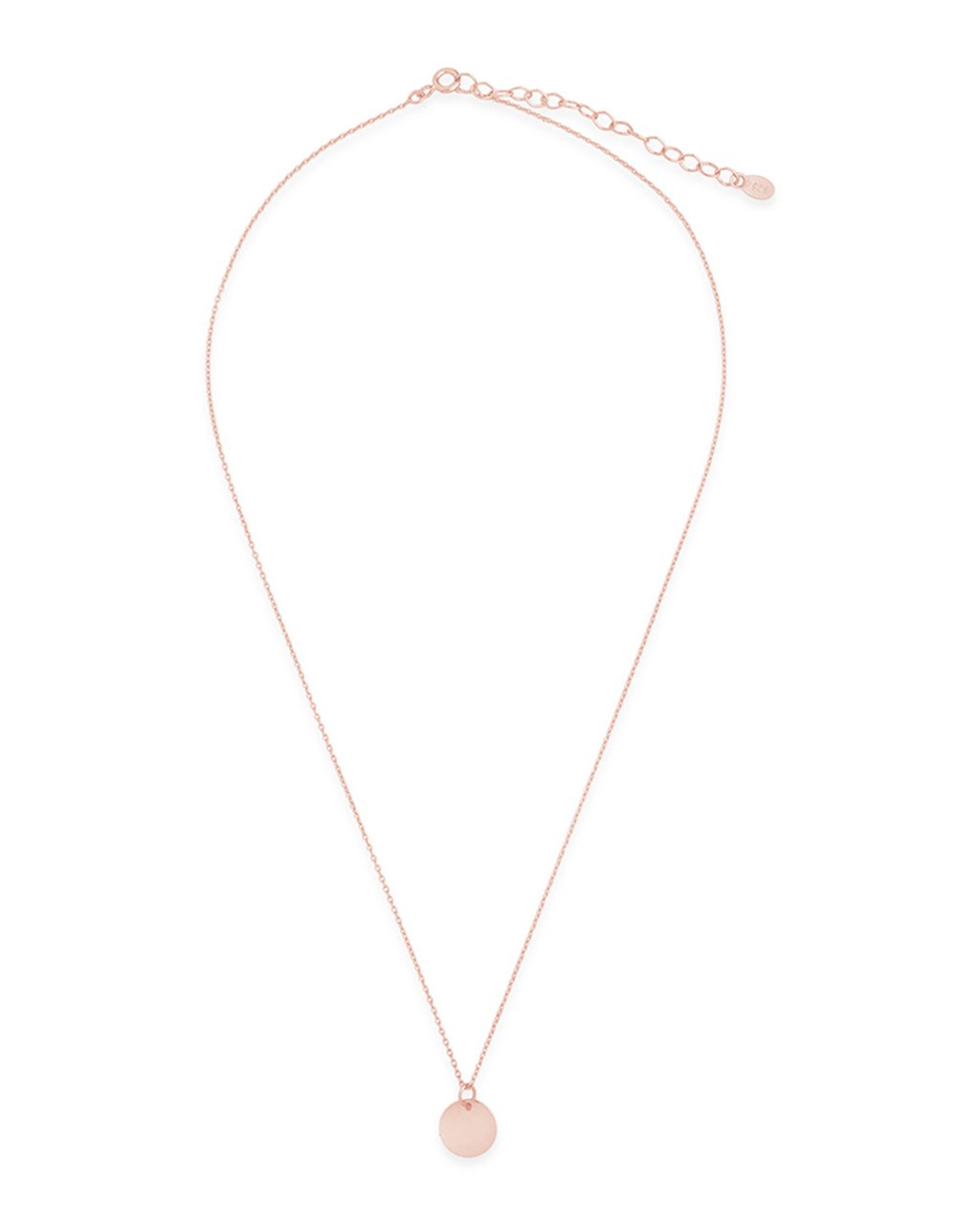 Sterling Silver Disk Charm Necklace - Sterling Forever